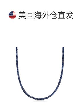 自营 Ross-Simons 蓝宝石珠项链配 14 克拉黄金磁性扣环 - 20 英