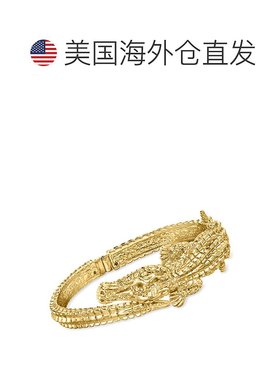 自营 Ross-Simons 意大利 18kt 黄金鳄鱼手镯 8 英寸 美国奥莱直