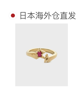 日本直邮NOJESS 女士 25周年限定 星辰立体设计卢比红宝石小指戒