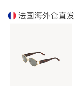 自营欧洲直邮YSL圣罗兰 SL M919女士醋酸纤维尼龙金属椭圆形太阳