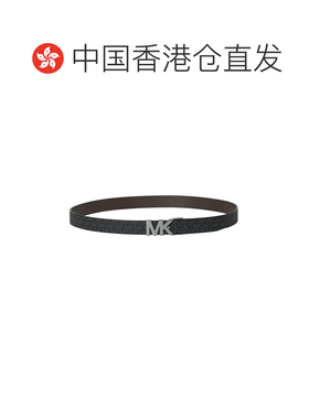 香港直邮Michael Kors 奥莱款 34mm宽PVC印花/纯色双面人造革拼牛