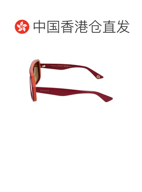 香港直邮GUCCI 男士太阳镜 GG1615S003 SS2024 红色 几何框太阳镜