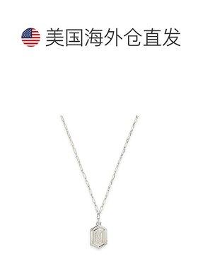 sterling forever六边形标签初始项链 - 银-n 【美国奥莱】直发