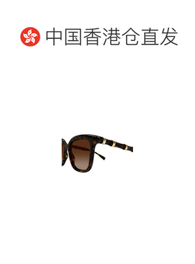 香港直邮GUCCI 女士眼镜 GG2058S002 SS2026 棕色 几何框太阳镜