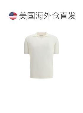 自营Brunello Cucinelli Cotton Polo Men's Shirt - white 美国