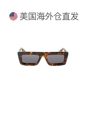 自营off-white米白色安大略长方形太阳镜-哈瓦那深灰色 美国奥莱