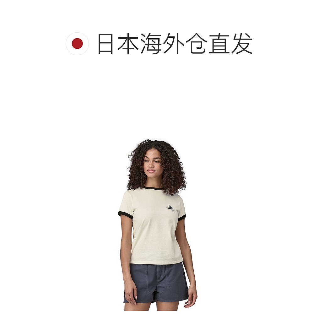 日潮跑腿patagonia巴塔哥尼亚 女子 Chouinard Crest Ringer T恤R - 图1