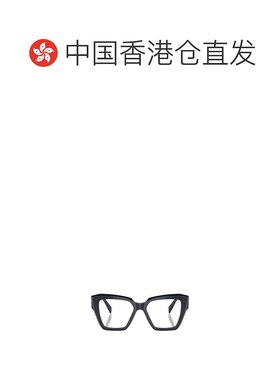 香港直邮PRADA 女士眼镜 PR09ZV08Q1O1 SS2024 黑色 几何框平光镜