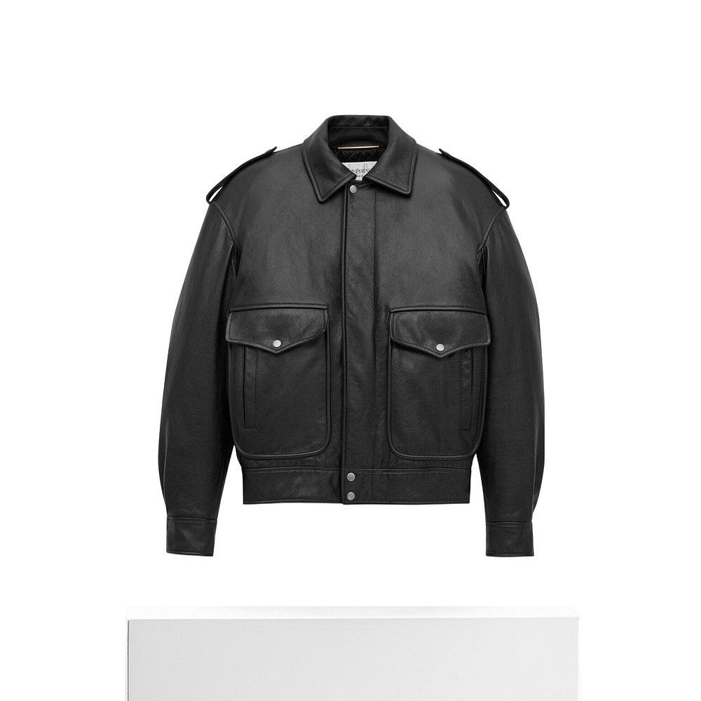 SAINT LAURENT 女士外套 844472YCPM21000 AW2025皮衣夹克,淘宝优惠券,粉丝福利购,淘宝优惠卷