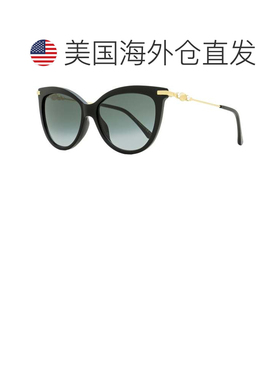 自营Jimmy Choo 女士猫眼太阳镜 Tinsley /G 8079O 黑色/金色 56