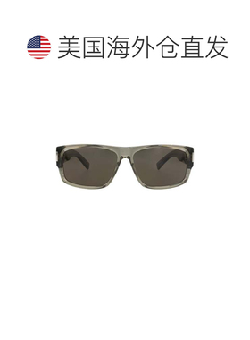 自营saint laurent方形框再生醋酸盐太阳镜-棕色棕色灰色 美国奥