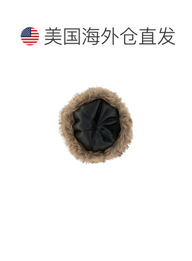 美国直邮自营stand studio镶边圆形皇冠人造皮革帽子，搭配对比