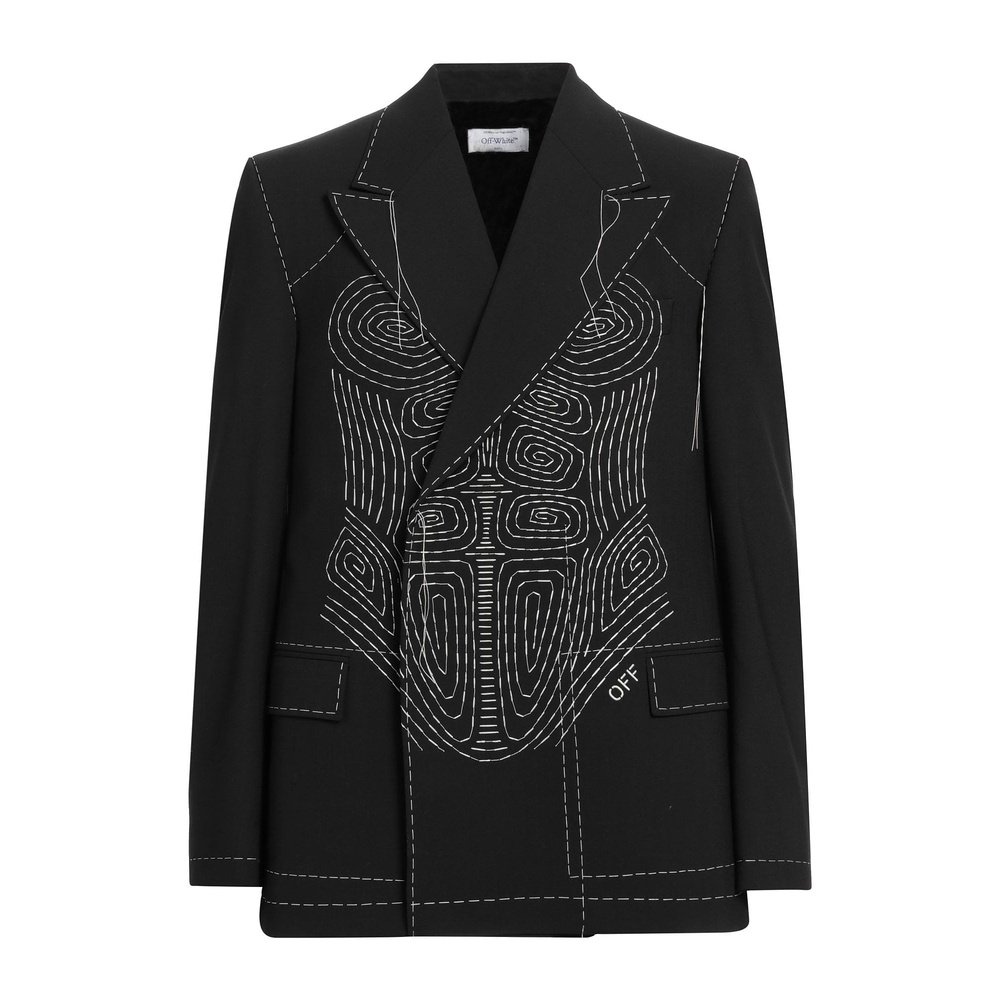 1h可退 潮奢 off-white 男士 西装外套 black黑色 舒适时尚,淘宝优惠券,粉丝福利购,淘宝优惠卷