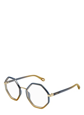 CHLOÉ 女士眼镜 CH0132O003 AW2025 蓝色 撞色边框平光镜