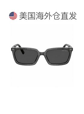 自营Jimmy Choo JC 5050U 512287 55mm女士矩形太阳镜-黑色闪光