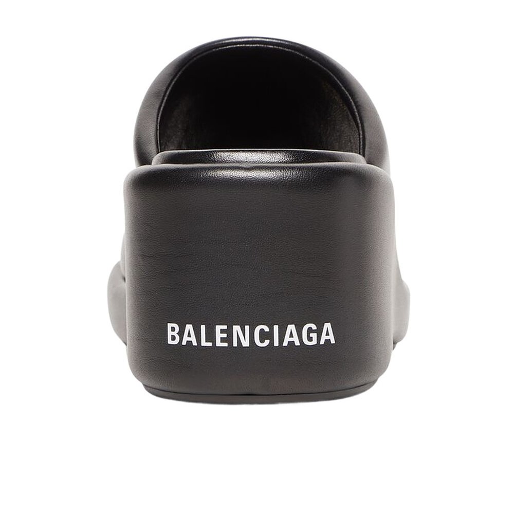 Balenciaga 巴黎世家 女士 徽标坡跟凉拖鞋 694082WBDA1 - 图2