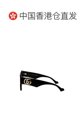 自营GUCCI 女士眼镜 GG1422S001 古驰太阳镜 黑色CO