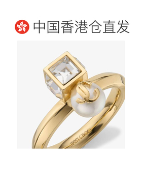 1h可退 香港直邮Jimmy Choo JC珍珠立方戒指 JCPEARLCUBERINGFTA