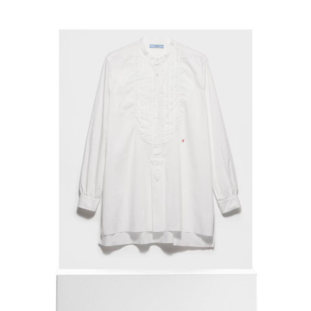 PRADA 男士衬衫 P402JRSOOO18WOF0009 SS2026 白色 - 图3