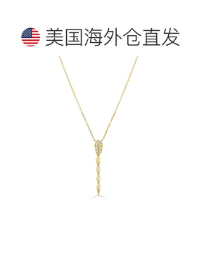 自营sabrina14K Yellow Gold Diamond Snake Necklace - yellow g