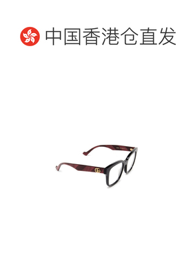 香港直邮GUCCI 女士眼镜 GG0958O008 SS2026 黑色 徽标平光镜