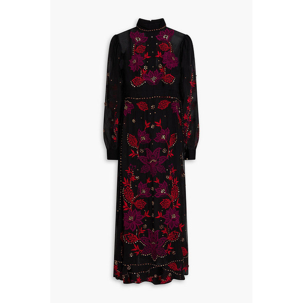 1h可退 香港直邮FARM RIO 女士 刺绣串珠精饰欧根纱中长连衣裙 32,淘宝优惠券,粉丝福利购,淘宝优惠卷