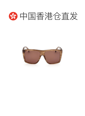 自营max maraMaxMara MM0021方形太阳镜-闪亮的棕色 美国奥莱直发