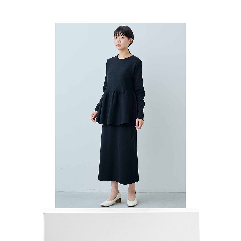 1h可退 日本直邮IEDIT 福田麻琴女士华丽针织套装 黑色 306806 - 图3