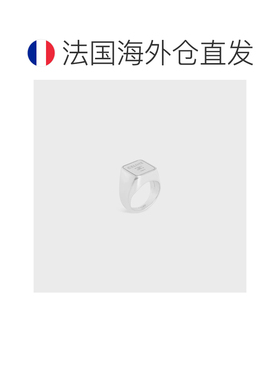 自营欧洲直邮CELINE思琳 Triomphe男士银色黄铜戒指