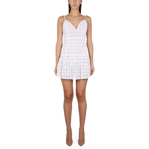 自营michael michael korsEyelet Dress - white 美国奥莱直发 - 图0