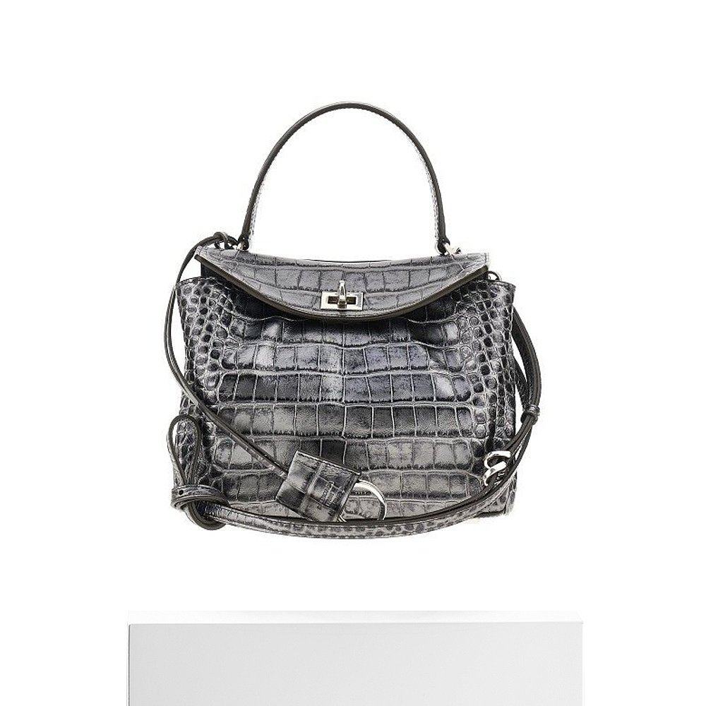 1h可退 香港直邮Balenciaga 巴黎世家 女士 Rodeo 壓花金屬手提包,淘宝优惠券,粉丝福利购,淘宝优惠卷
