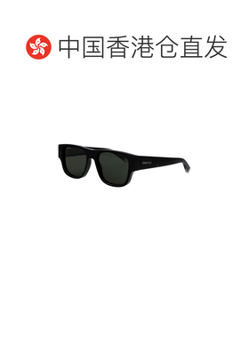 香港直邮GUCCI 男士太阳镜 GG2075S001 SS2026 黑色 矩形太阳镜