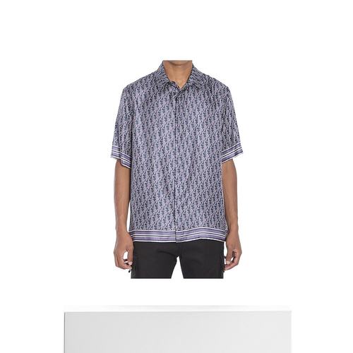 DIOR 男士衬衫 193C545A4751C574 AW2024 灰色 短袖衬衫 - 图3
