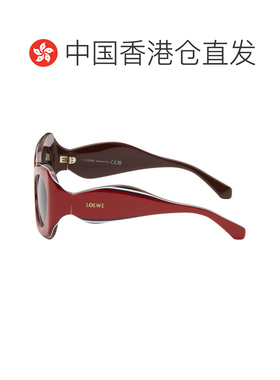 香港直邮LOEWE 罗意威 女士 红色 Signature 太阳镜 LW40197U5266