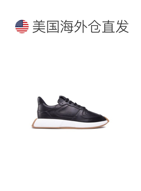自营Giuseppe Zanotti Calfskin Men's Sneakers - black 美国奥