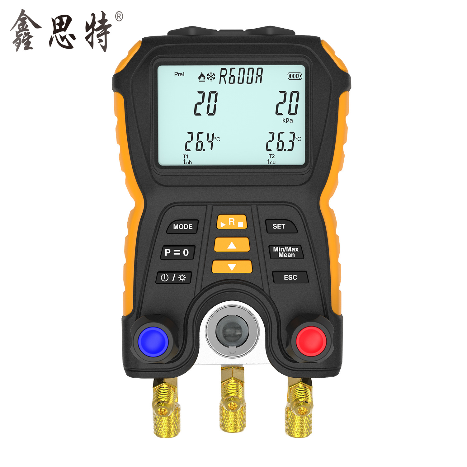 鑫思特电子真空歧管仪空调汽车压力表数字压力计阀加氟表冷媒表 - 图1