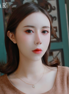 小众设计人像女皇风金色毛衣项链