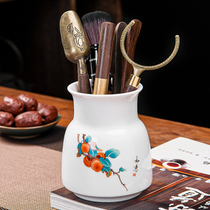 Tea Aisle 6 Gentleman Suit Home Utiliti Tea Accessories Black Sandalwood Tea Clip Tea Needle Raising Pot Pen Tea Pen Tea Pen