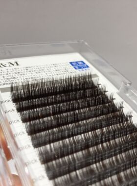 韩国进口0.05黑棕柔软流苏美睫