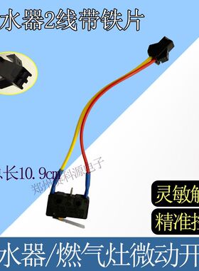 燃气灶热水器微动开关水流感应水动开关煤气灶通用飞机插开关配件