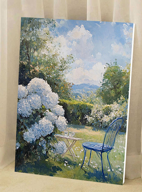 diy数字油画绣球花卉手工填充填色治愈油彩客厅卧室丙烯装饰画