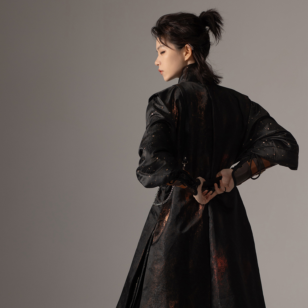 明制贴里等云来【辰龙】正品原创汉服秋男女款刺绣罩甲织金贴里 - 图1