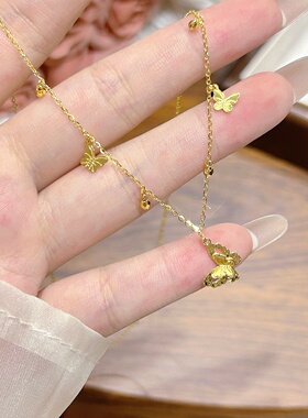 kcooou原创「镂空金蝴蝶」项链