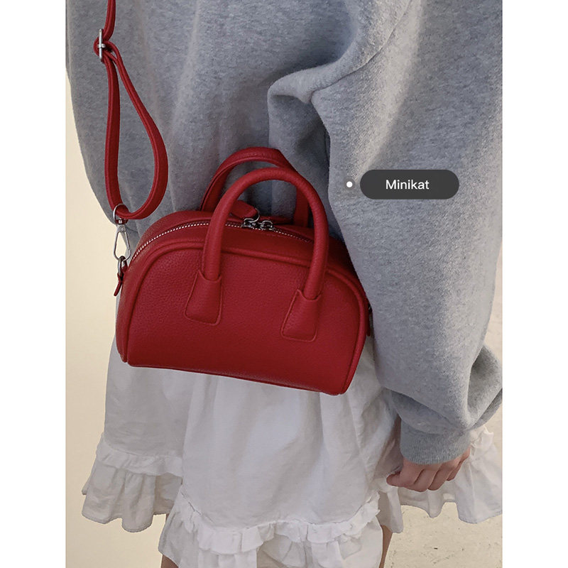 韩国手提保龄球包包女2025新款潮夏季新款荔枝纹贝壳包百搭斜挎包,淘宝优惠券,粉丝福利购,淘宝优惠卷