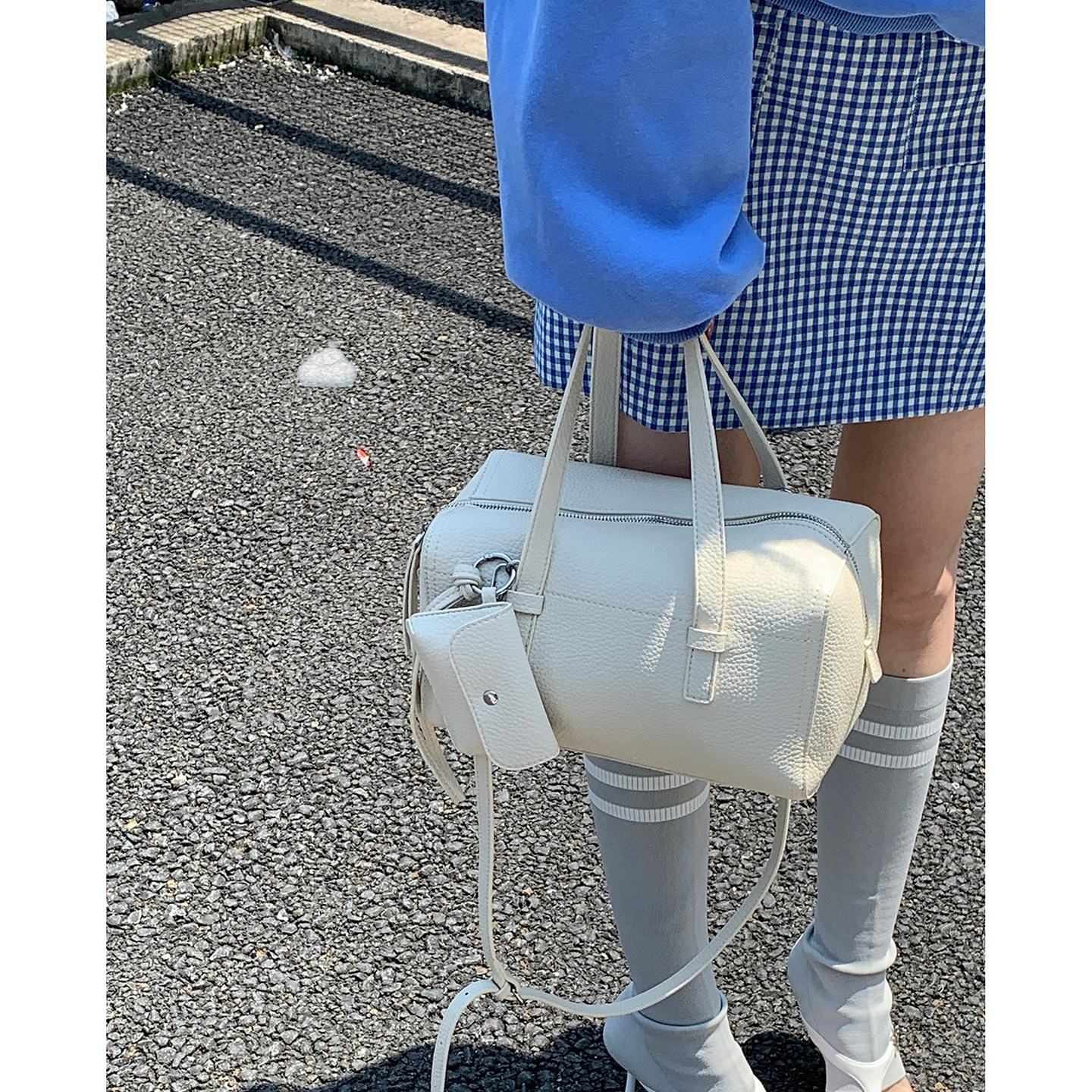 【蜜蜂欢乐社】夏天手提波士顿枕头包包女时尚高级感通勤包斜挎包