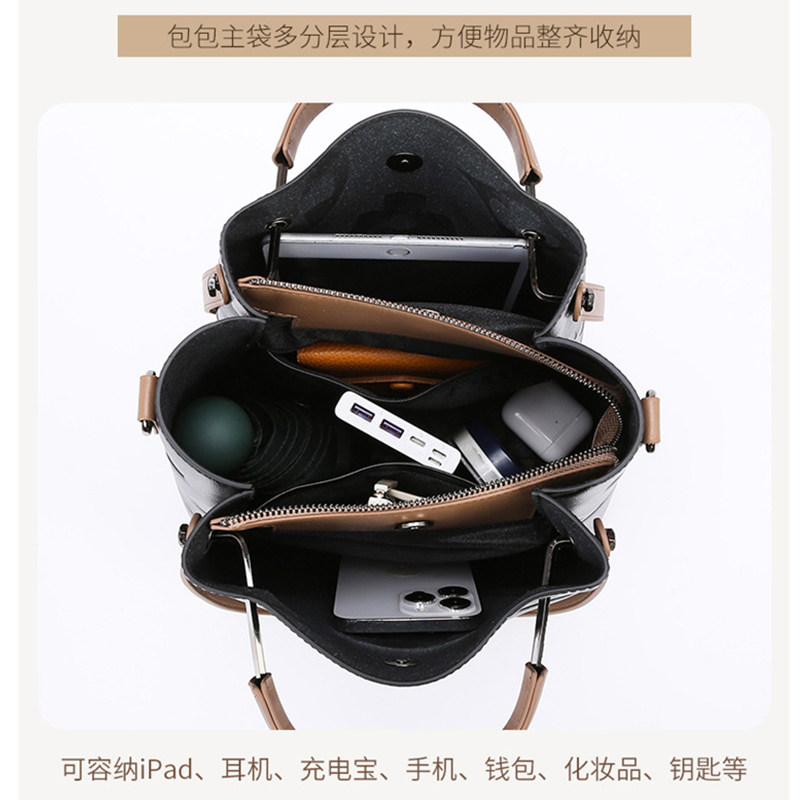 真皮女包2025新款时尚印花大容量中年妈妈包实用百搭手提单肩斜挎,淘宝优惠券,粉丝福利购,淘宝优惠卷