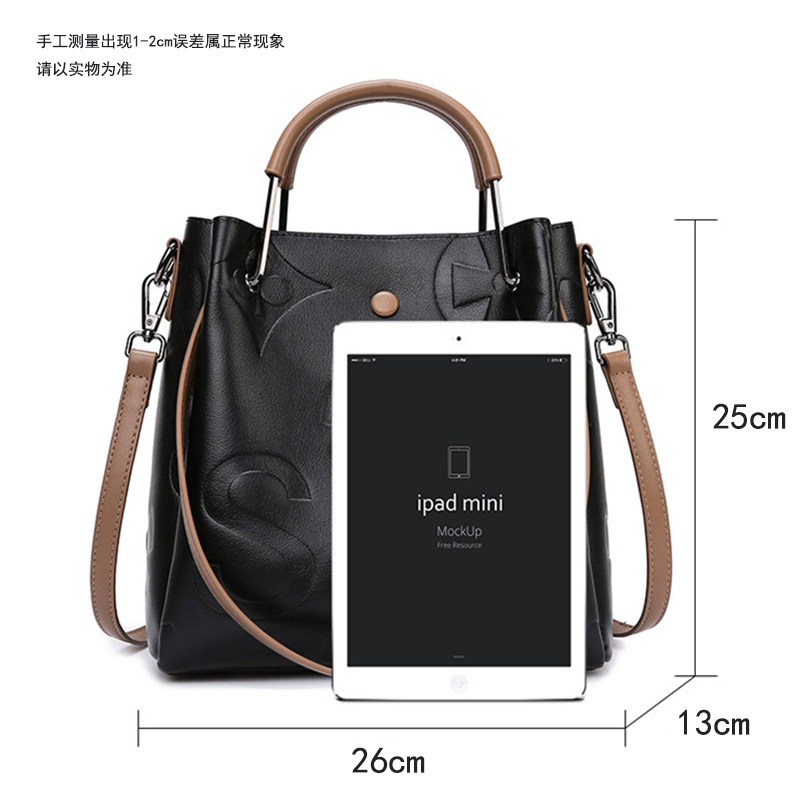 真皮女包2025新款时尚印花大容量中年妈妈包实用百搭手提单肩斜挎,淘宝优惠券,粉丝福利购,淘宝优惠卷