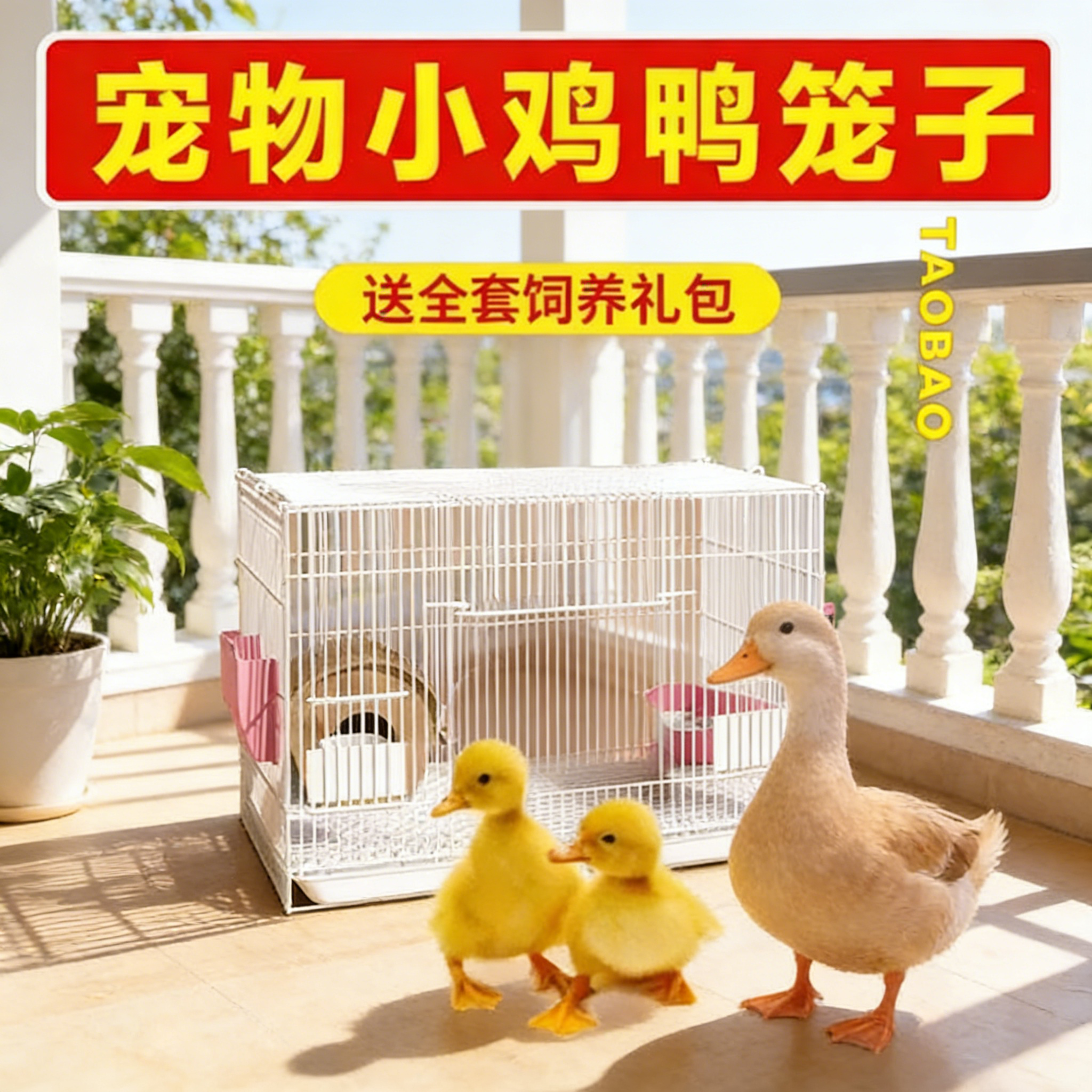 柯尔鸭专用笼子小别墅养小鸡鸭子鹅专用的房子窝室内豪华鸡鸭笼子,淘宝优惠券,粉丝福利购,淘宝优惠卷
