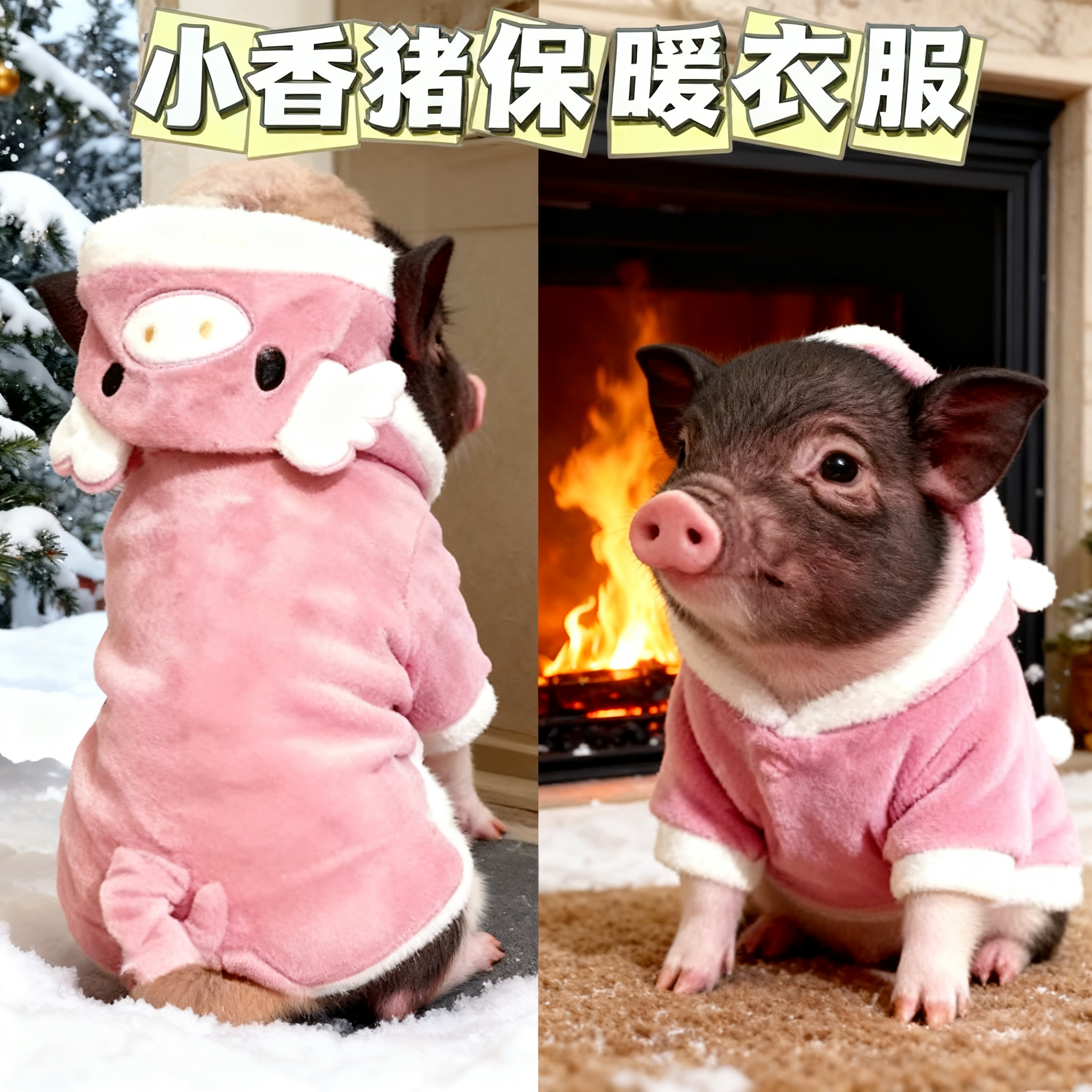 小香猪衣服保暖秋冬季专用宠物猪穿的衣服可爱泰国迷你猪生活用品,淘宝优惠券,粉丝福利购,淘宝优惠卷