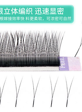 V型小绒花嫁接睫毛超柔软自然不散根比yy型根长假睫毛美睫种植